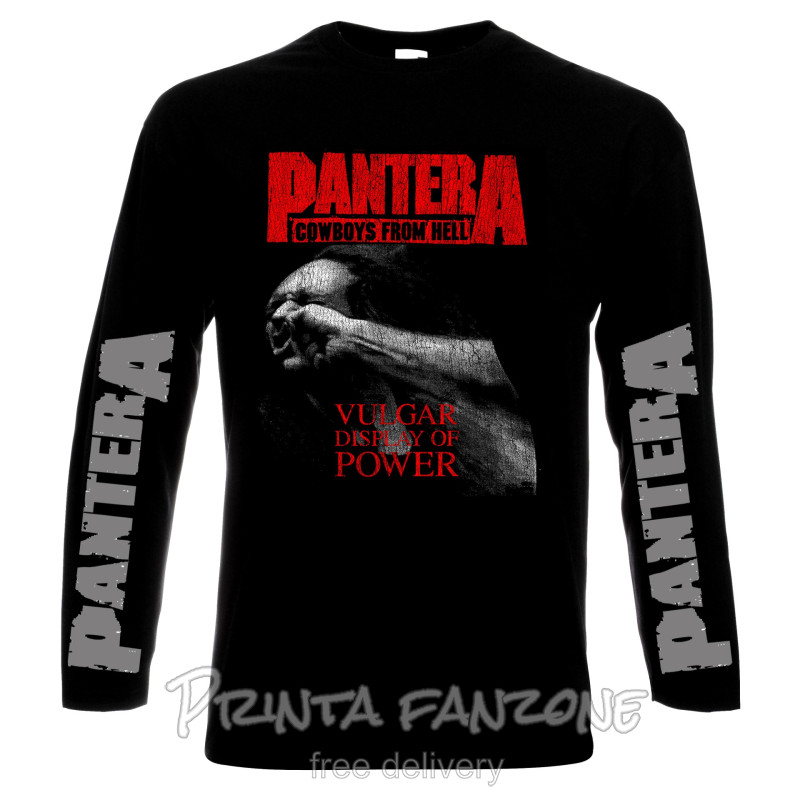LONG SLEEVE T-SHIRTS Pantera, Vulgar display of power, men's long sleeve t-shirt, 100% cotton, S to 5XL
